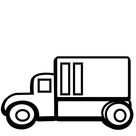 truck clipart black and white|truck black and white drawing.